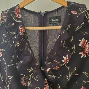 Floral Chiffon Dress – Navy Floral – Like New